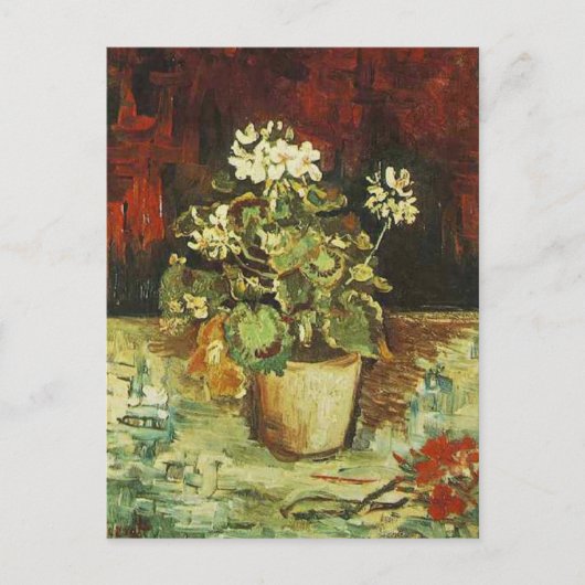 Geranium in een bloempot, Vincent van Gogh Briefkaart (Voorkant)
