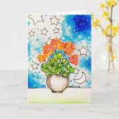 Geranium Kaart (Gele Bloem)