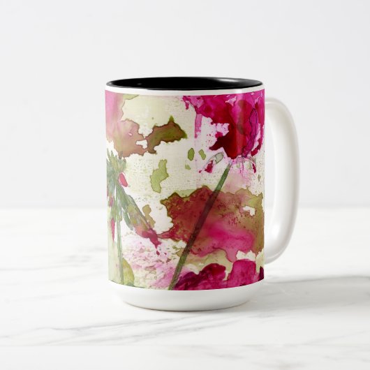 Geranium koffie mok (Voorkant rechts)