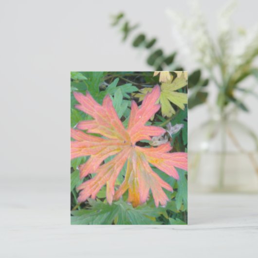 Geranium Leaf Briefkaart (Staand voorkant)