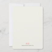  Geranium Lijst Letterpress Stijl Trouwen Kaart (Achterkant)