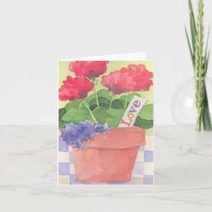 Geranium Love - Note Card Feestdagen Kaart