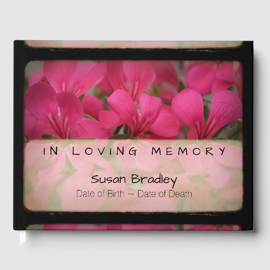 Geranium  Memorial Gastenboek (Voorkant)