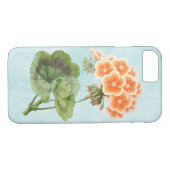 Geranium op Aged Denim Case-Mate iPhone Case (Achterkant (Horizontaal))