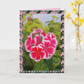 Geranium Pelargonium Flower Garden floral Kaart (Gele Bloem)