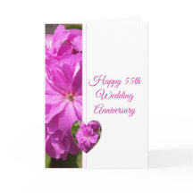 Geranium Personalized 55th Wedding Jubileum