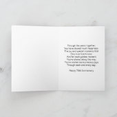 Geranium Personalized 70th Wedding Jubileum Kaart (Binnen)