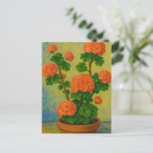 Geranium Postcard Briefkaart (Staand voorkant)