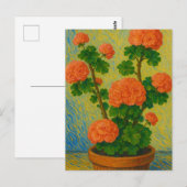 Geranium Postcard Briefkaart (Voorkant / Achterkant)