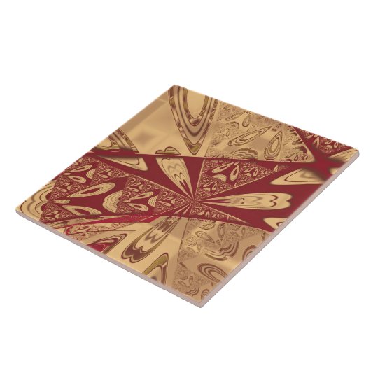 Geranium Red Abstracte Tegel Tegeltje (Zijkant)