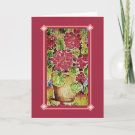 Geranium Roze Happy Moederdag Kaart