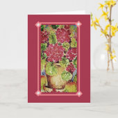 Geranium Roze Happy Moederdag Kaart (Gele Bloem)