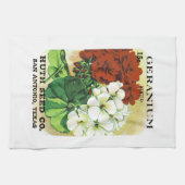 Geranium Seed Packet Label Theedoek (Horizontaal)