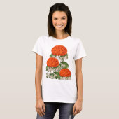 Geranium Trio - vettige floraal T-shirt (Voorkant volledig)