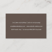 Geranium Trio - vettige floraal Visitekaartje (Achterkant)