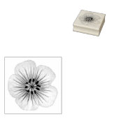 Geranium tuin bloem breekbaar rubberstempel (Gestempeld)
