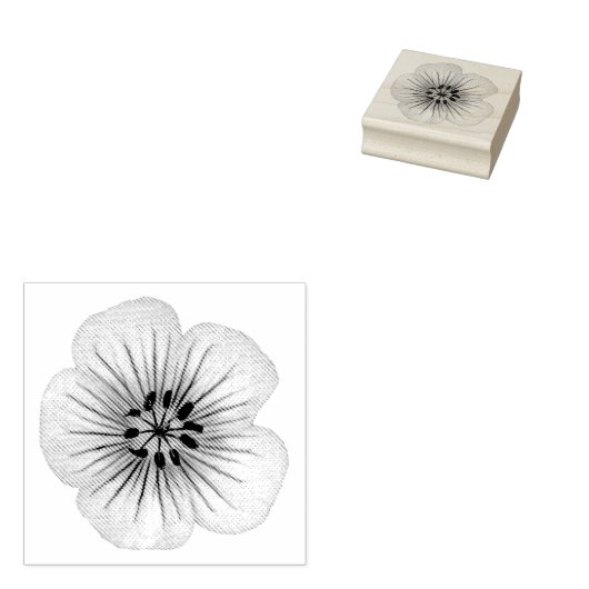 Geranium tuin bloem breekbaar rubberstempel (Gestempeld)