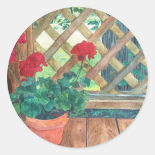 Geranium (tuinman) ronde sticker