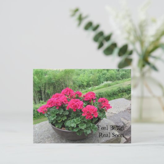 Geranium - Voel je snel beter Briefkaart (Staand voorkant)