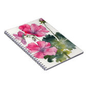 Geranium - Watercolor bloemen Notitieboek (Rechterzijde)