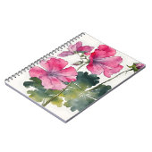Geranium - Watercolor bloemen Notitieboek (Linkerzijde)