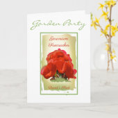 Geranium Waterverf Seed Packet Invitation Kaart (Gele Bloem)