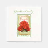 Geranium Waterverf Seed Packet Servet (Voorkant)