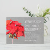 Geranium Wedding Invitations Kaart (Staand voorkant)