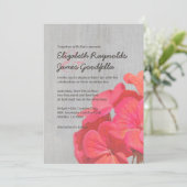  Geranium Wedding-uitnodigingen Kaart (Staand voorkant)