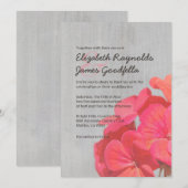  Geranium Wedding-uitnodigingen Kaart (Voorkant / Achterkant)