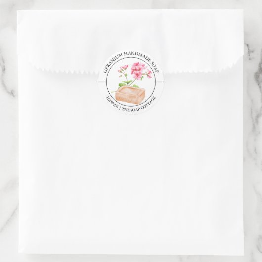 Geranium zeep label (Tas)