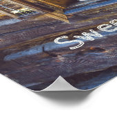 Geraniumbloemen op het raam poster (Hoek)