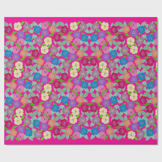 geraniumbloesempakpapier cadeaupapier (Vlak)