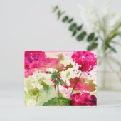 geraniumbriefkaart briefkaart (Staand voorkant)
