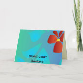 Geraniums >Alle Occasies Wenskaart Kaart (Achterkant)