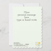 Geraniums, bedankt nota voor cliënten feestdagenkaart (Achterkant)