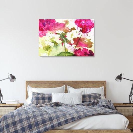 geraniums canvas print (Insitu (Slaapkamer))