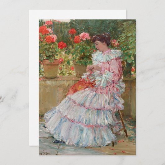 Geraniums | Childe Hassam (Voorkant / Achterkant)