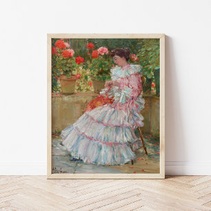 Geraniums   Childe Hassam Poster