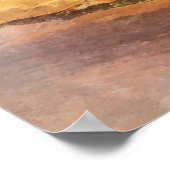 Geraniums door de rode deur poster (Hoek)