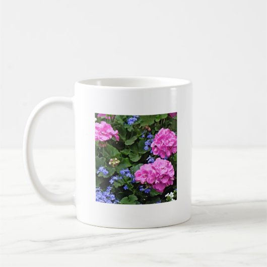 Geraniums en Maagdenpalm Koffiemok (Links)