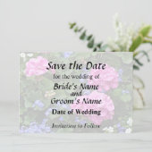 Geraniums en Maagdenpalm Save The Date (Staand voorkant)