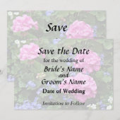 Geraniums en Maagdenpalm Save The Date (Voorkant / Achterkant)