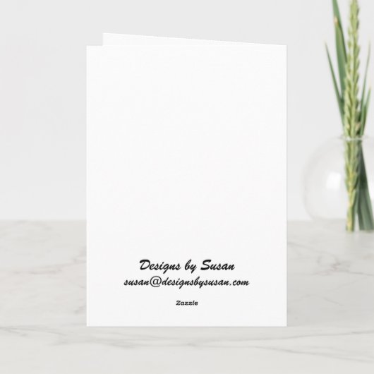 Geraniums en pansieën over stappen - Birthday Kaart (Achterkant)