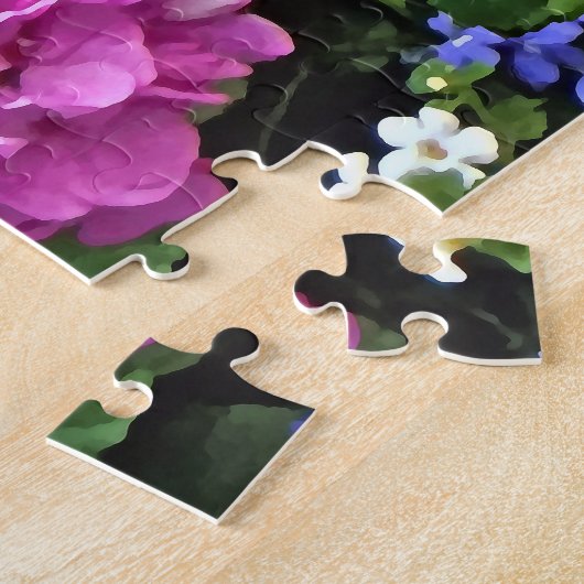 Geraniums en Periwinkle Legpuzzel (Zijkant)