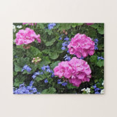 Geraniums en Periwinkle Legpuzzel (Horizontaal)