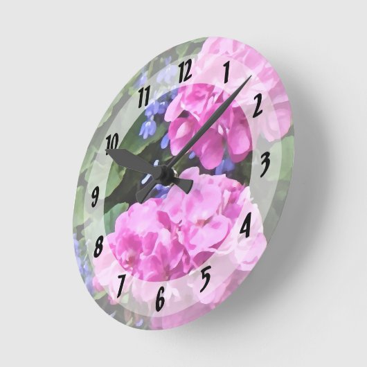 Geraniums en Periwinkle Ronde Klok (Hoek)