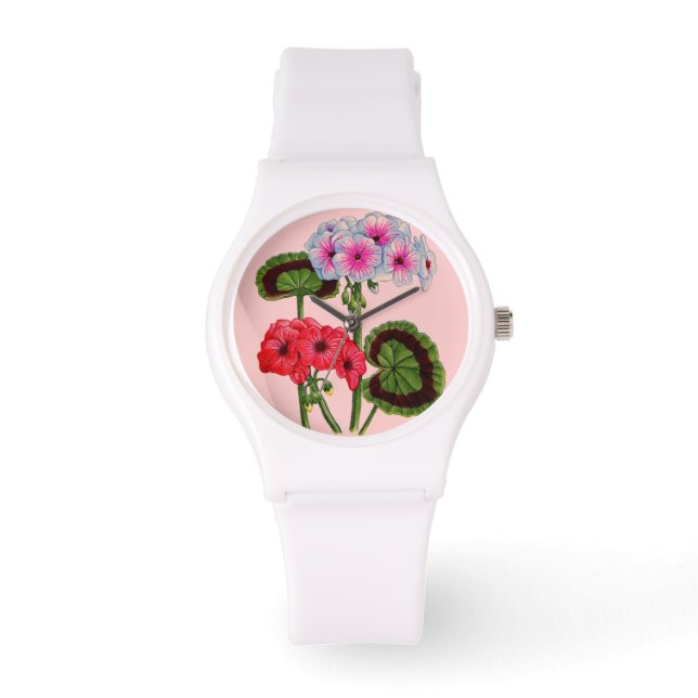 geraniums horloge (Voorkant)