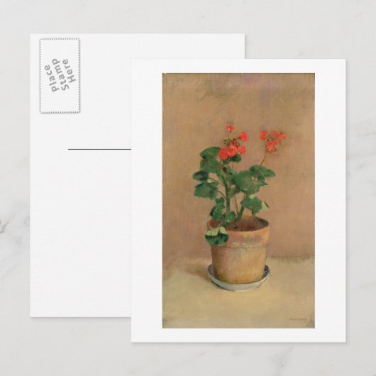Geraniums in a Pot, c.1905 (olie op canvas) Briefkaart (Voorkant / Achterkant)