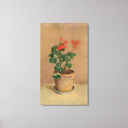 Geraniums in a Pot, c.1905 (olie op canvas) Canvas Afdruk (Voorkant)